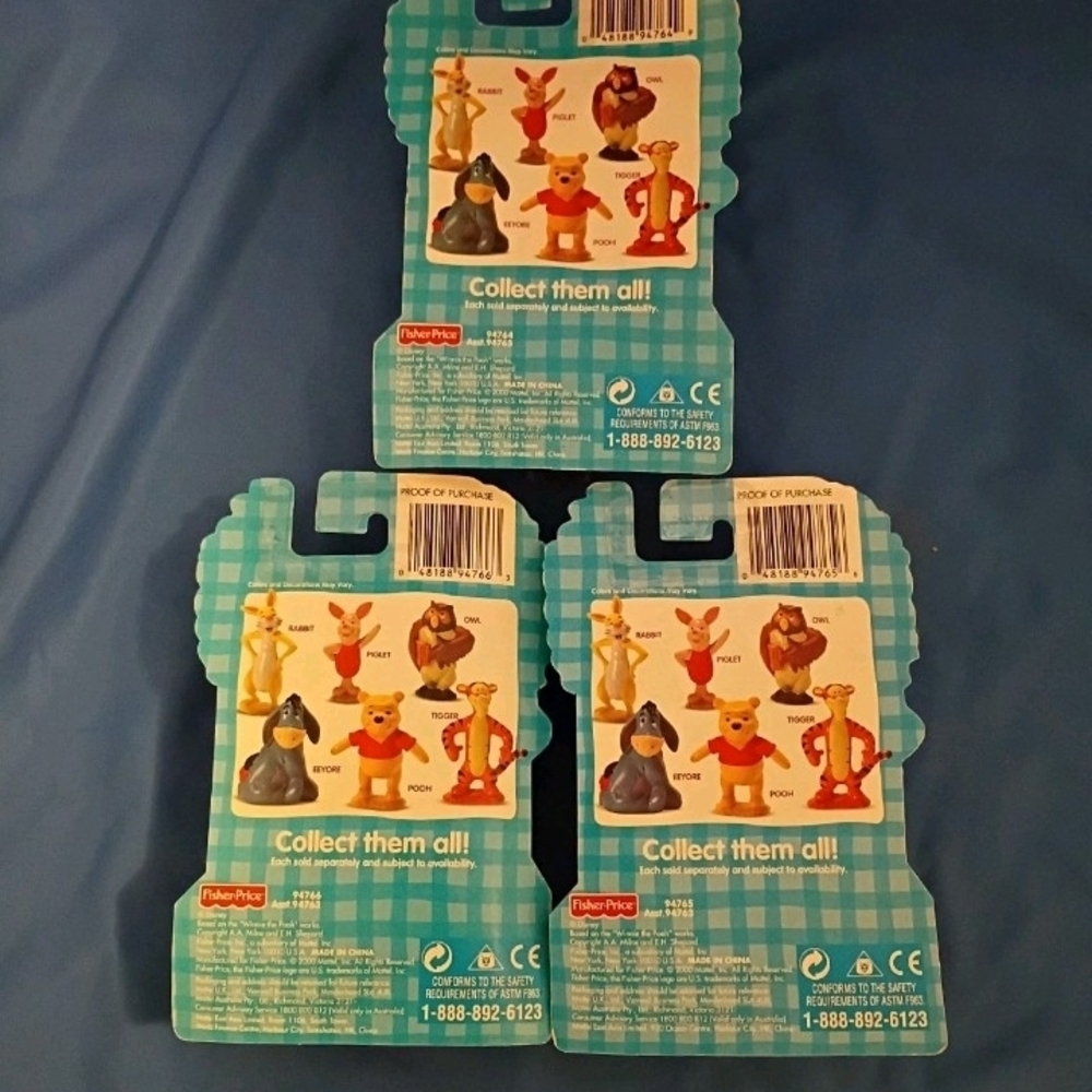 Fisher Price Disney Winnie the Pooh Collectible Figures 2000 Vintage. Set Of 3 - Picture 2 of 6